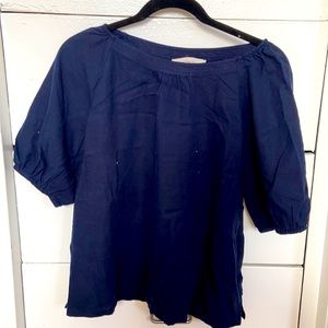 Blue off the shoulder top